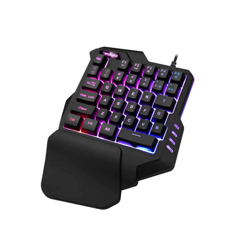 G30 Wired Gaming Keyboard with LED Backlight 35 Keys One-handed Membrane Keyboard Gaming Keyboards Mini Keypad l1205#2