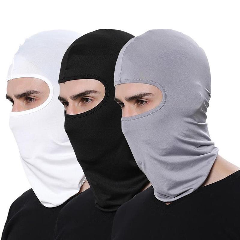 Máscara protectora para el sol para deportes al aire libre, mascarilla para motocicleta con doble juego CS, ventilación a prueba de polvo para cabeza de acción, agujero de una guerra B9L0