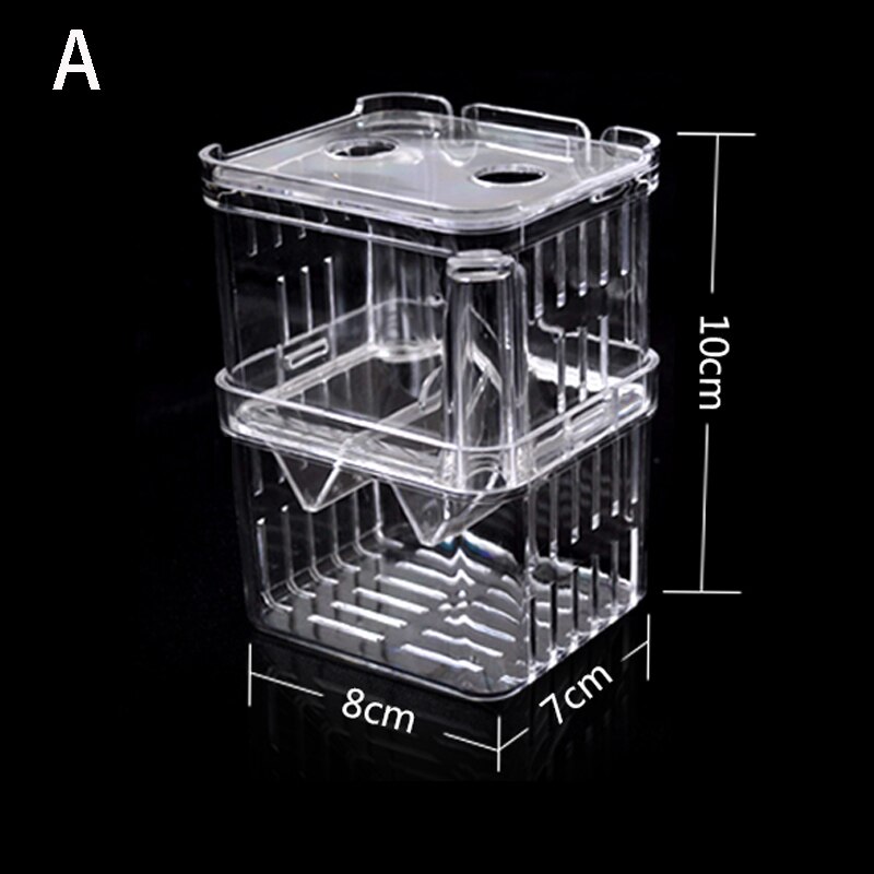 Fish Tank Double-Deck Clear Fish Breeding Isolation Box Aquarium Breeder Fish Tank Hatching Incubator Fish House Home fish tank: A