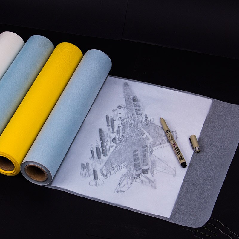 12/18 inch sketch paper tracing paper roll 46m super transparent copy painting craft paper copy transfer transparent copy paper