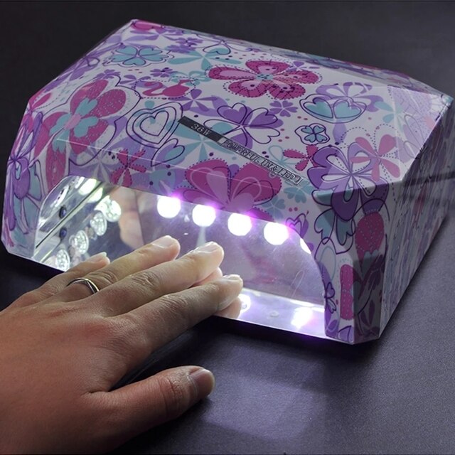 Lampe UV 36W CCFL avec capteur automatique, sèche-ongles en forme de diamant, lampe LED pour le séchage du vernis Gel UV, outils d&#39;art des ongles: H