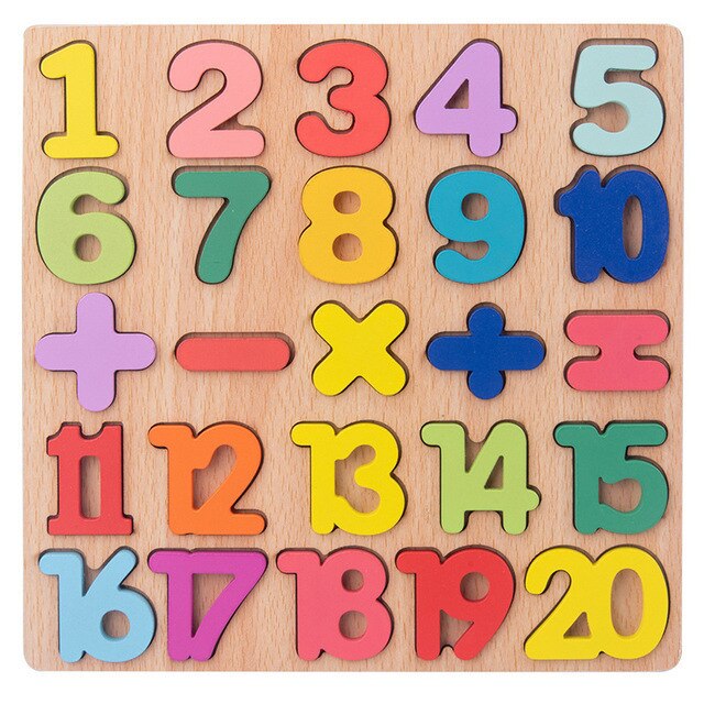 Montessori Educational Wooden Toys Number Letter Traffic Fishing Busy Board Children&#39;s Preschool Math Toy Counting Geometry: Model N