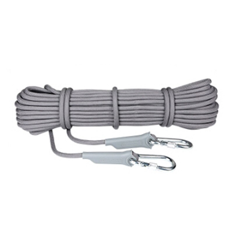 10M/20M Rock Climbing Cord Outdoor Hiking Accessories Rope 9.5mm Diameter High Strength Cord Safety Rope: gray 10m