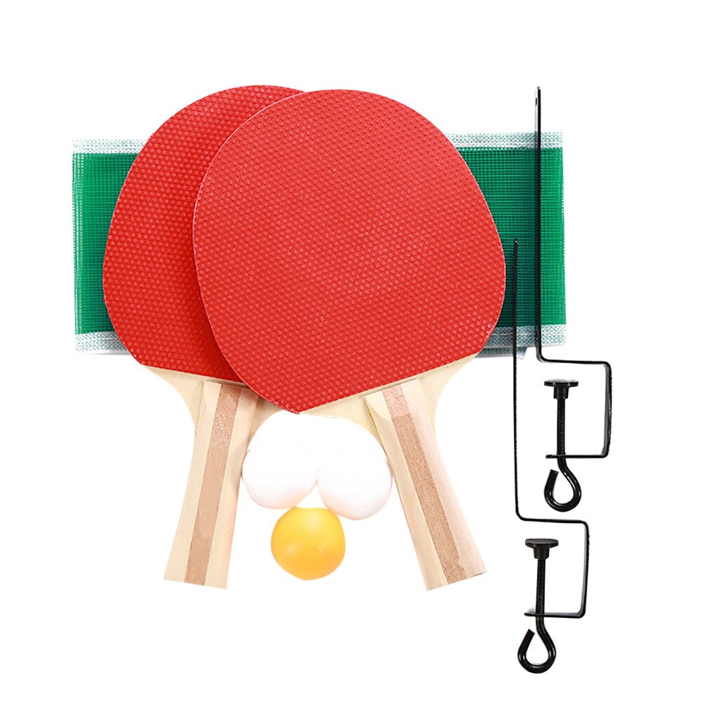 Inomhus ping pong paddle sport bärbar bordtennis nätfäste dubbel ping pong paddel racket set med väska dubbel racket set