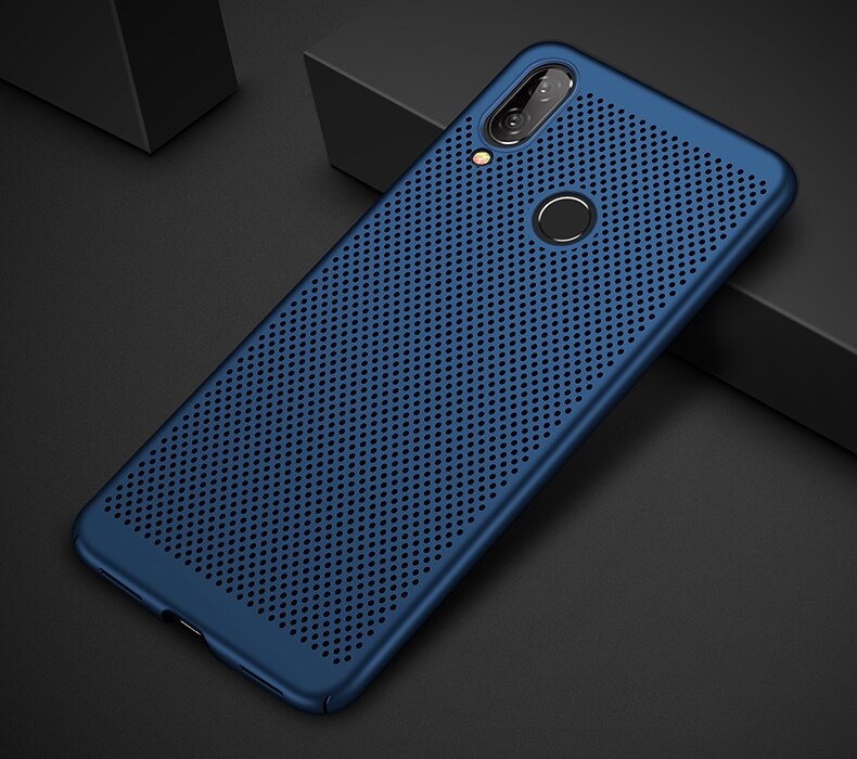 Ultradunne Koeling Voor Xiao mi rode Mi 7 rode mi Note 7 Note7 Pro global Versie Rode Mi ademhaling Telefoon Case Hard Volledige Case Case Capa: RedMi Note 7 / Blauw