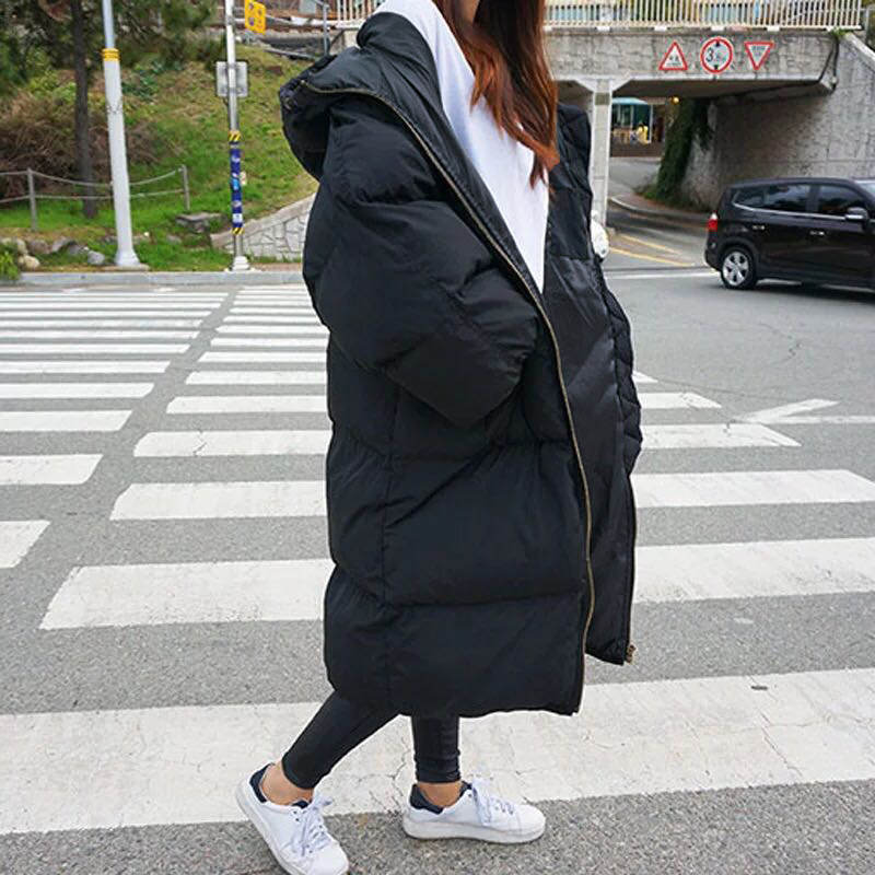Xxxl plus size winterjas dames oversized pufferjack capuchon lange parka warme katoenen winterjas dames overjas  c6636
