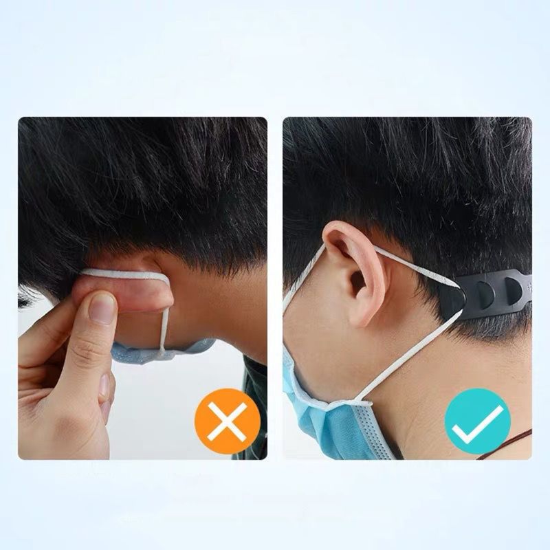 Gancho para mascarilla de a la , hebilla para el sostenedor de ajuste del oído antidolor para máscara facial, banda de línea de extensión, montada en la cabeza