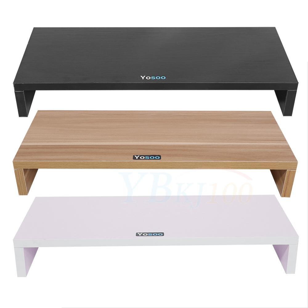 Wooden Monitor Stand Table Reduce Eye Neck Strain Laptop Desk PC LCD Monitor Riser Desktop Organizer Display TV stand Furniture