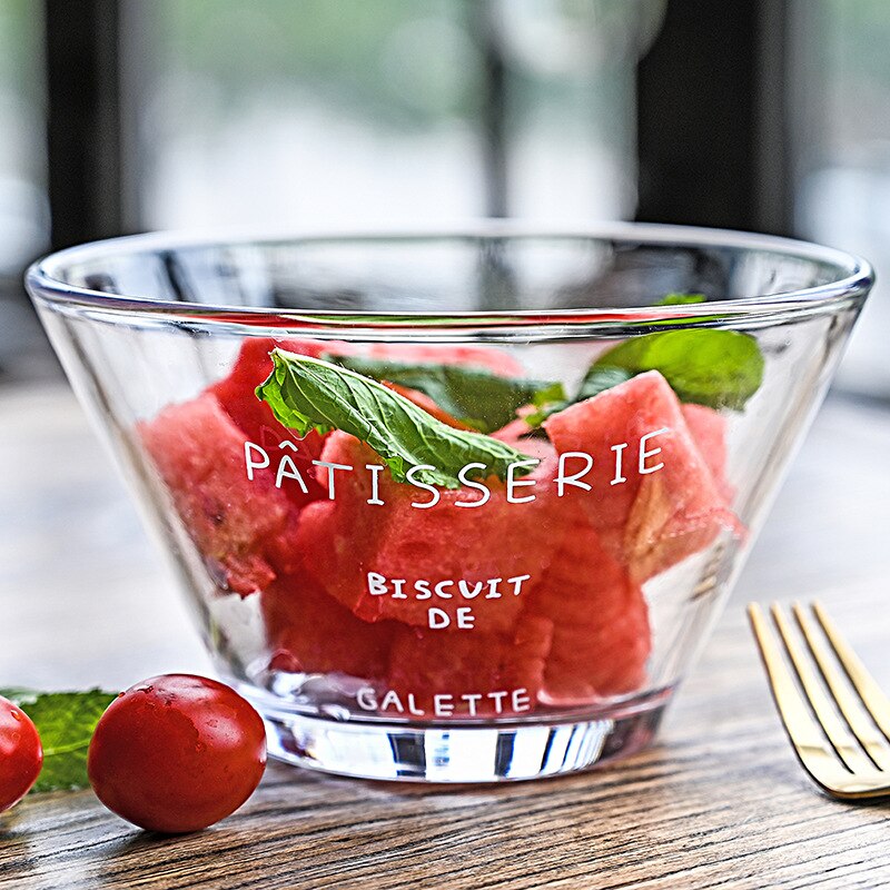 2 stk 16-16.9cm fransk gennemsigtigt glas salat tallerken skål sauce suppe skål frugt dessert æg kage krydderier køkkenværktøj bestik