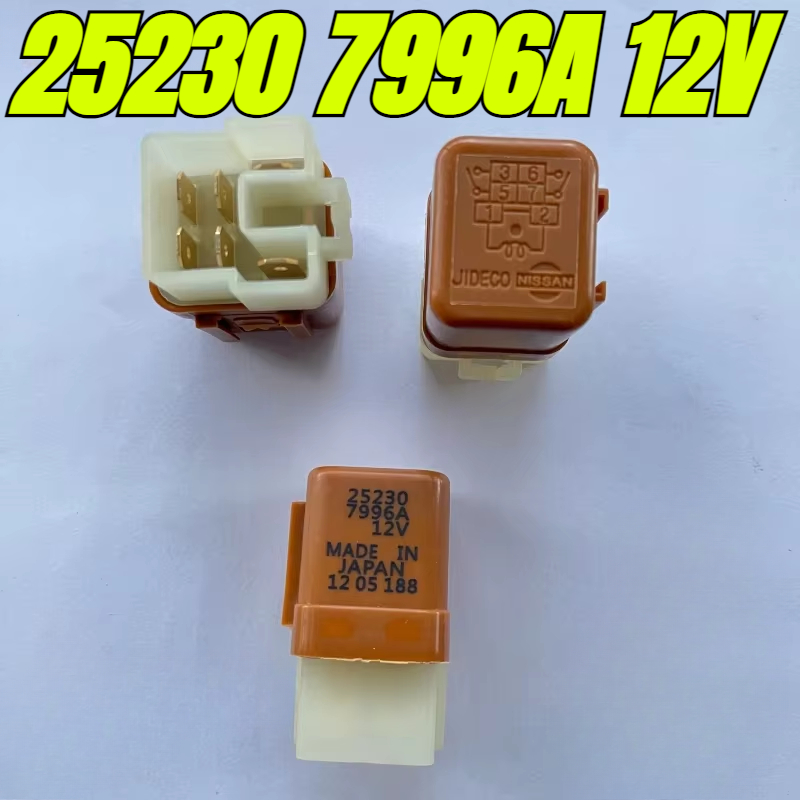 (mærkeoriginal) 1 stk./parti 100%  originale ægte relæer :25230 7996a 12v 6- benet relæ til forlygteblæser