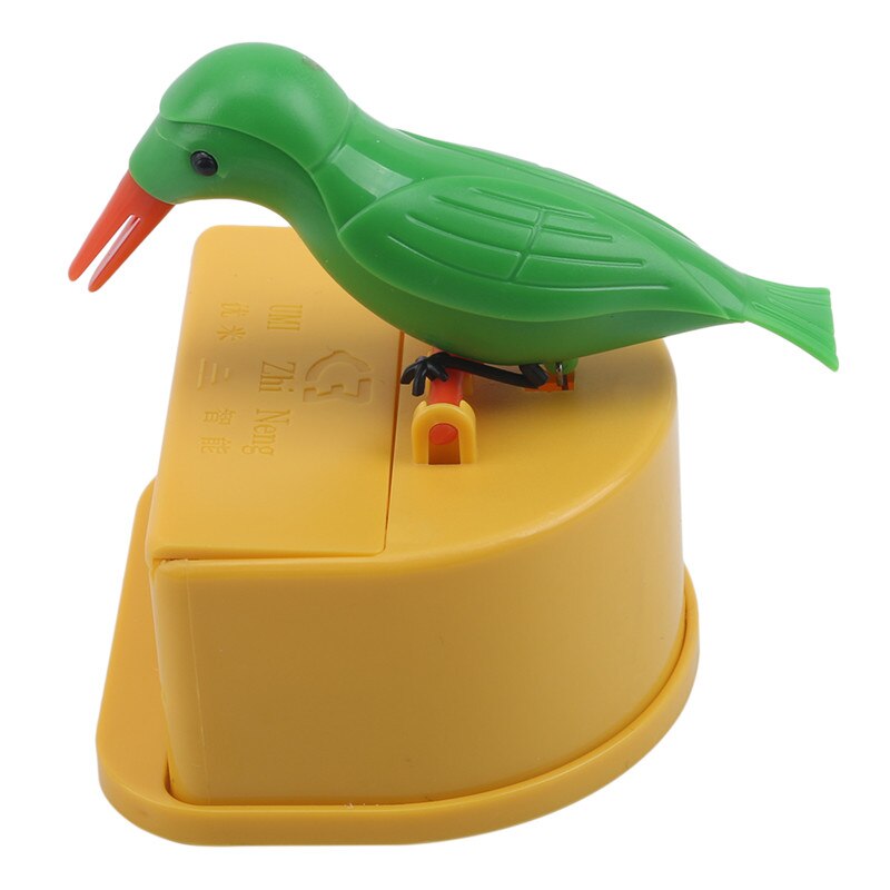 Tandenstokers Houder Leuke Hummingbird Dispenser Gag Cleaning Tanden Secret Stash Tandenstokers Tandenstoker Case: green yellow