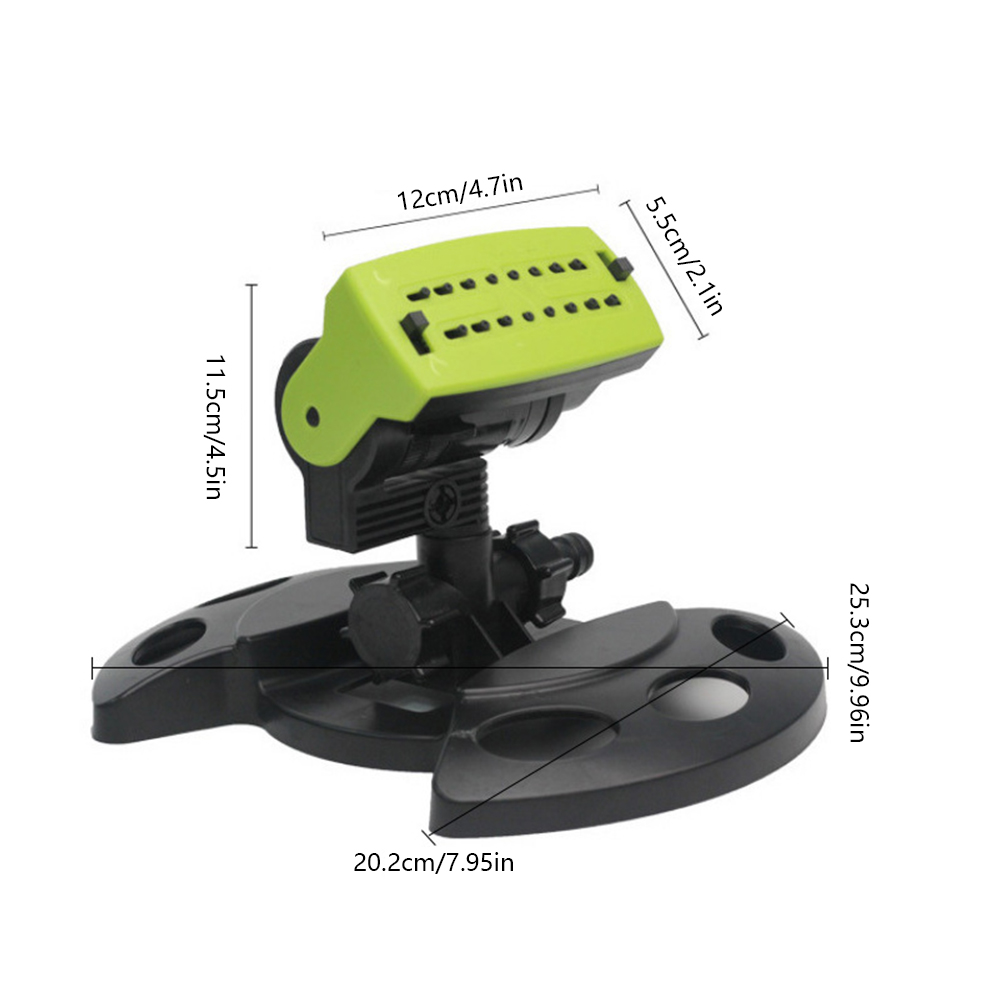 Large Coverage Lawn Sprinkler Adjustable Irrigation Watering System 16 Holes Rotating Lawn Sprinkler for Outdoor Yard Garden: Red