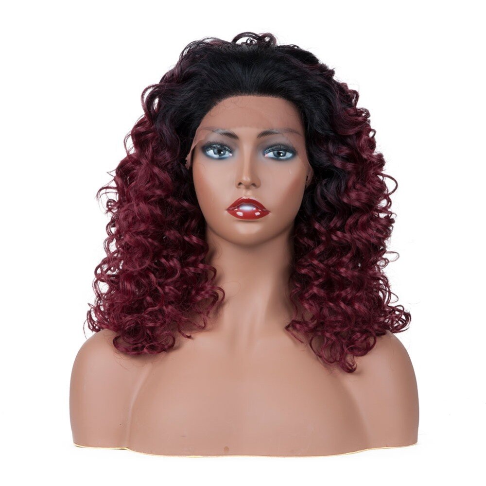 Trends Curly Synthetic hair Lace Front wig High Density Hair Wigs For Women
