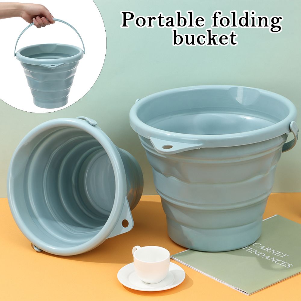 5/10L Portable Foldable Bucket Basin Tourism Outdoor Clean Bucket Fishing Camping Car Wash Mop Folding Buckets with Handle
