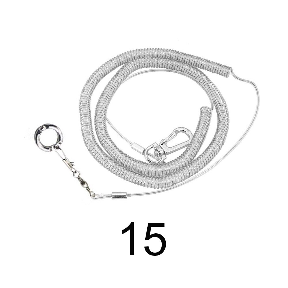 3 Meters Cockatiel Flexible Bird Harness Anti Bite Outdoor Leash Plastic With Leg Ring Ultra Light Parrot Flying Training Rope: 15