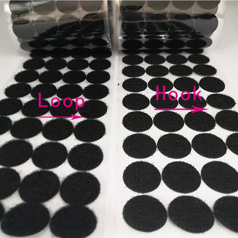 100 Pairs Zelfklevende Sluiting Stippen 10/15/20/25/30mm Sterke Lijm Magie Sticker ronde Haak Lus Tape Drukknoop Naaien Gereedschap