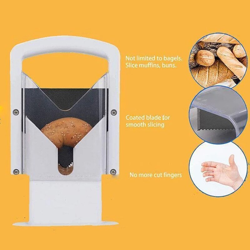 Universal Bagel Guillotine Slicer Manual Bagel Bread Slicer Toast Cutter Slicing Guide Kitchen Baking Tool Gadget Kitchen Tools