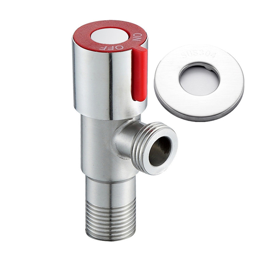 Sink Shut Off Valve Bathroom Angle Valve Stainless Steel Lead-free Shut Off Vavle for Toilet Kitchen Sink