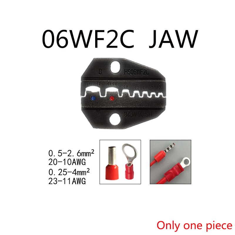 Crimping pliers jaws HS-03BC / 30J / 40J / 10A / 10WF / 35WF / 103 / 256N / 06WF2C / 05H for Crimping Terminals: 06WF2C