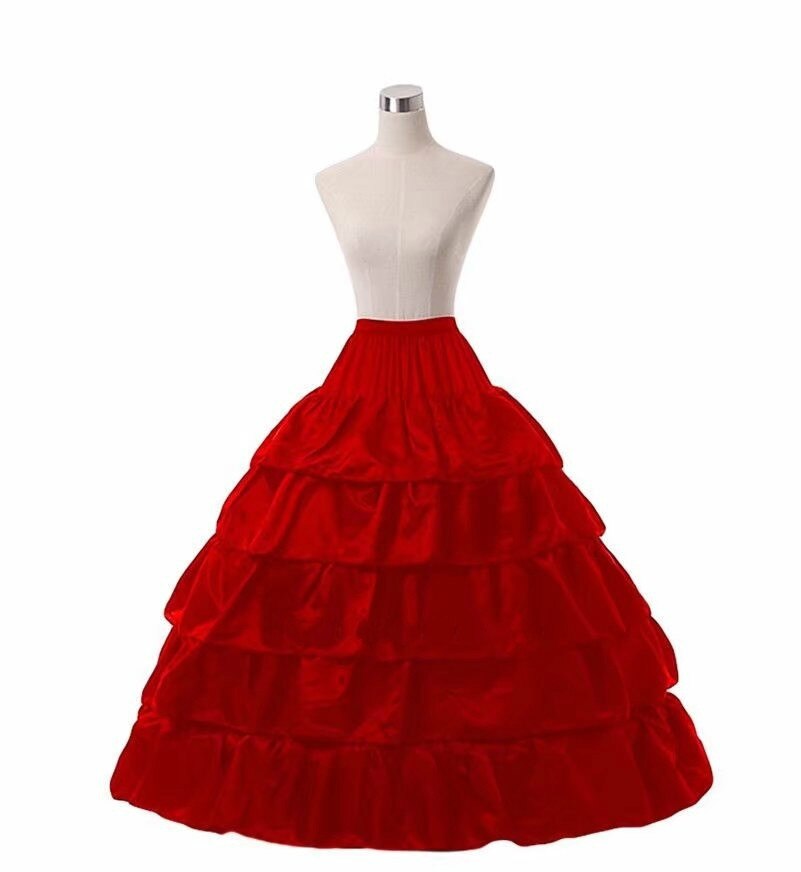 4 Reifen 5 Schichten Ballkleid Unterröcke Schwarz Petticoat Krinoline Unterrock Großen Rüschen Hochzeit Zubehör Tüll Unterröcke: verrotten