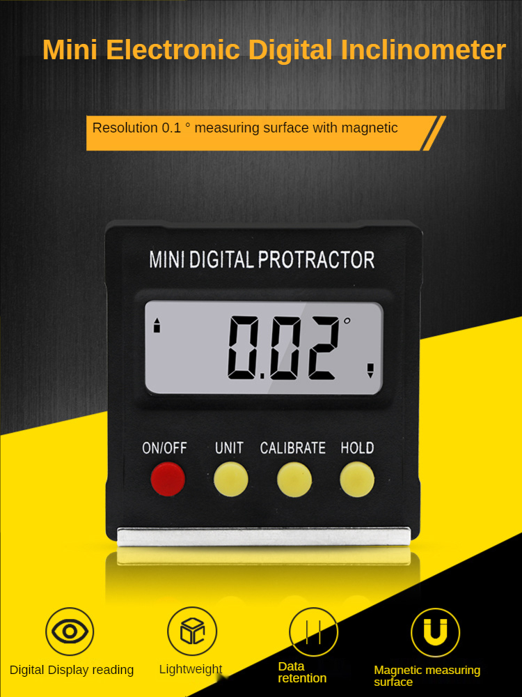 Digital goniometer micro digital protractor inclinometer electronic goniometer horizontal goniometer viewfinder horizontal box