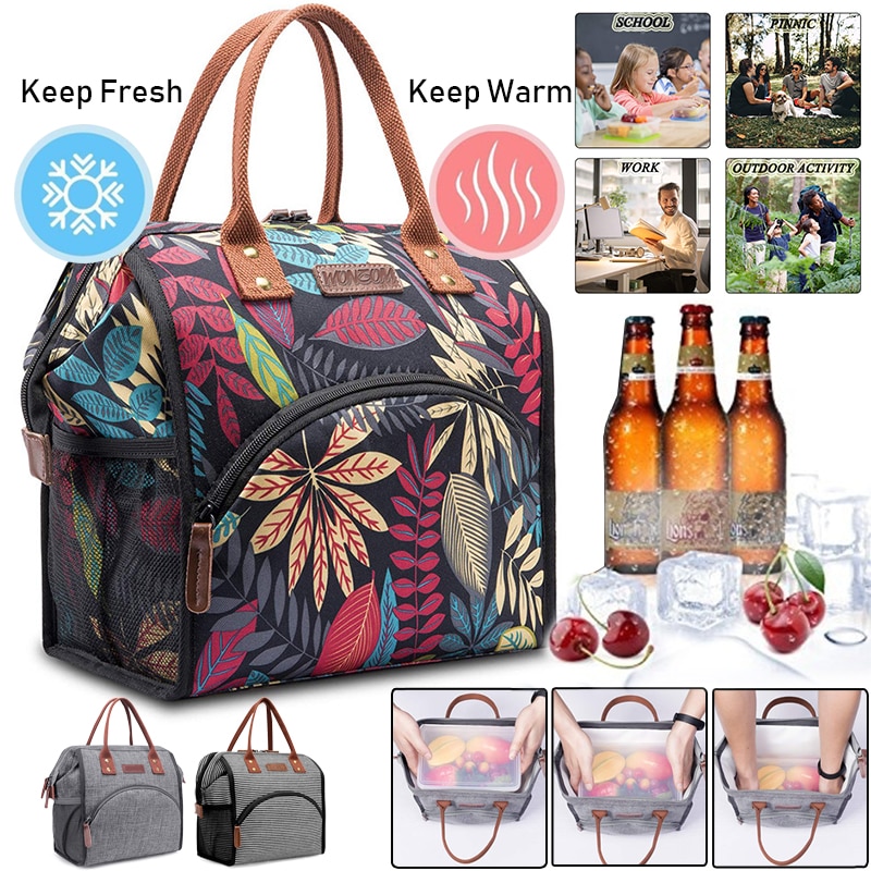 BPZMD mittagessen taschen für frauen thermische fashions Leinwand Isolierte mittagessen tasche für männer thermische tragbaren mittagessen tasche bolsa termica almuerzo