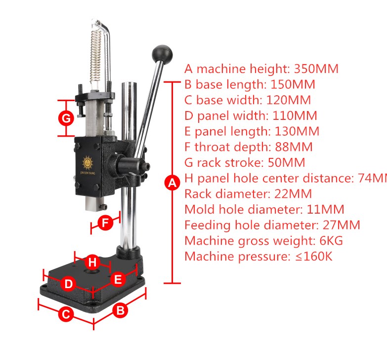 Punching machine leather manual punch bronzing machine cutting machine
