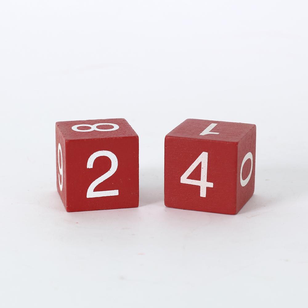 Wooden Christmas Calendar Block for Tabletop Christmas Decoration with Santa Clause, Reindeer