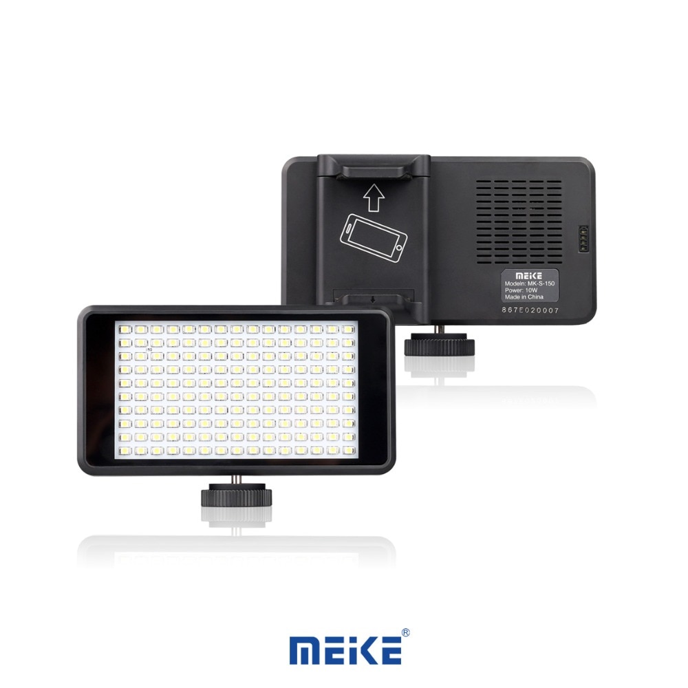 MEIKE LED Camera Video Licht MK-S150 150PCS Dimbare Paneel Licht met Oplaadbare Batterijen USB Kabel voor DV Digitale Draagbare