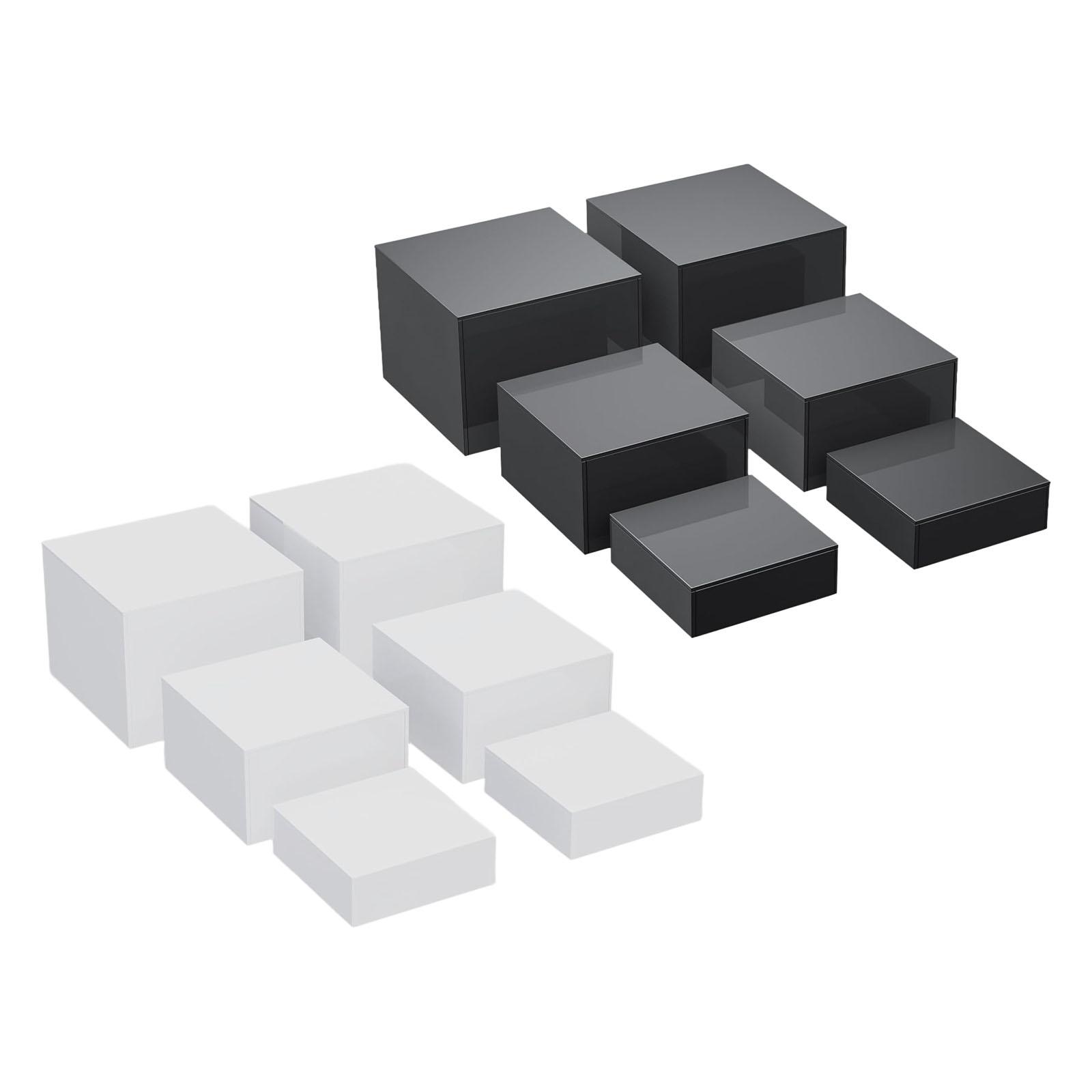 6x suporturi acrilice cu suporturi tampon cu fund gol pentru obiecte de colecție alimentare, catering, bijuterii, artă, fotografie