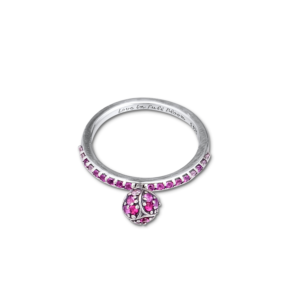 Pfirsich Blüte Blume Knospe Ring Echtem 925 Sterling Silber Ringe Für Schmuck Machen Frau DIY Weibliche Ringe Party Hochzeit