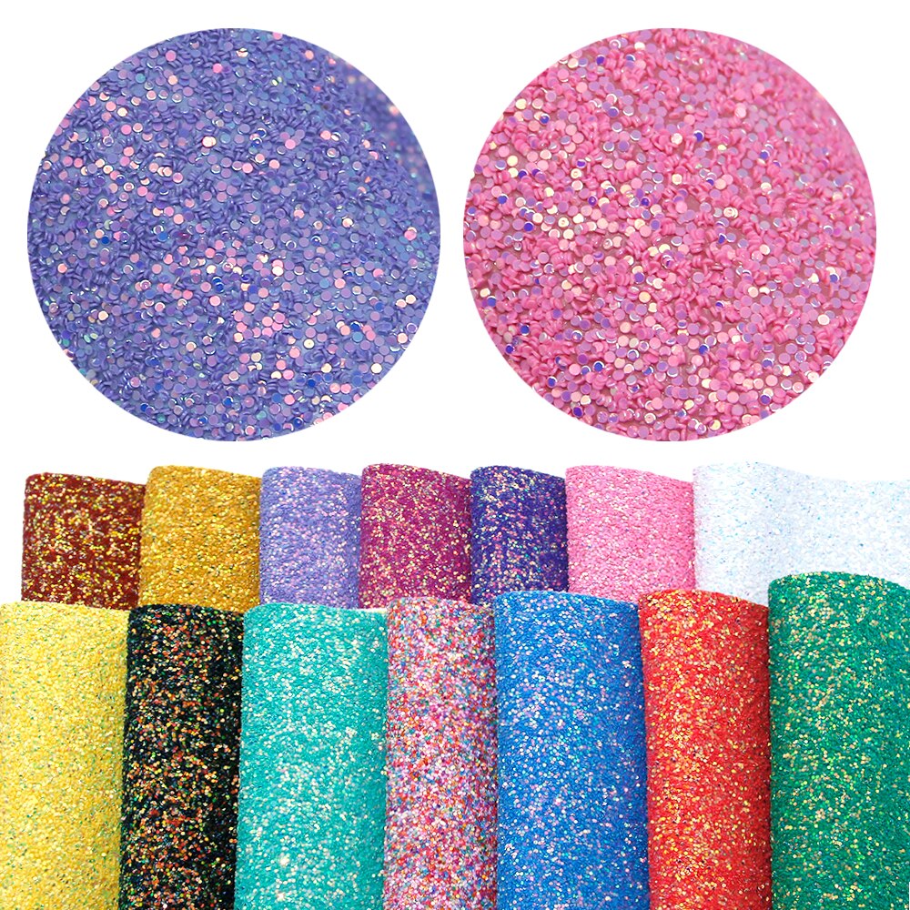 Cuir synthétique à paillettes épais 20*34cm AB | Matériel de bricolage fait main pour la fabrication de boucles d'oreilles événements à la maison, 1Yc7188