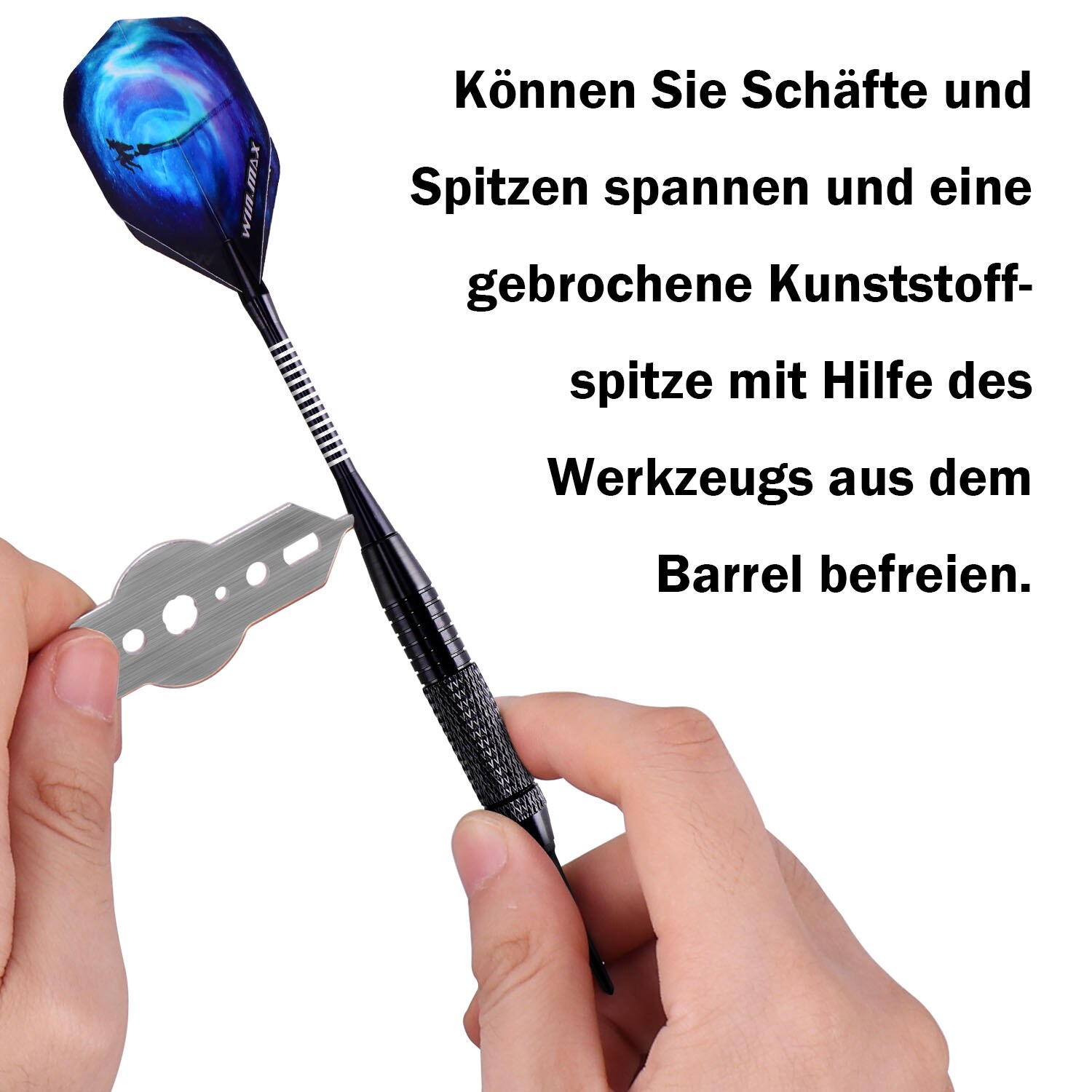 WINMAX 12 Pcs Darts Flights Set 18g Soft Tip For Electronic Dart Board Aluminium Shafts 100 Dart-Head 20 Anti-Loose Rubber Rings