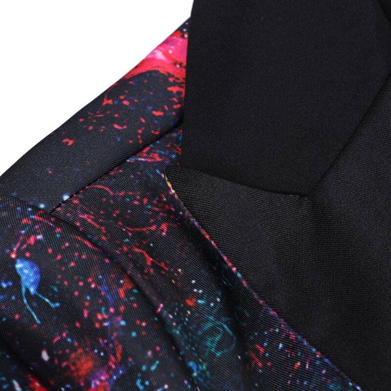 men's wear print casual one-button men's suits Business Casual Slim Suit Sets Wedding formal dress Blazer