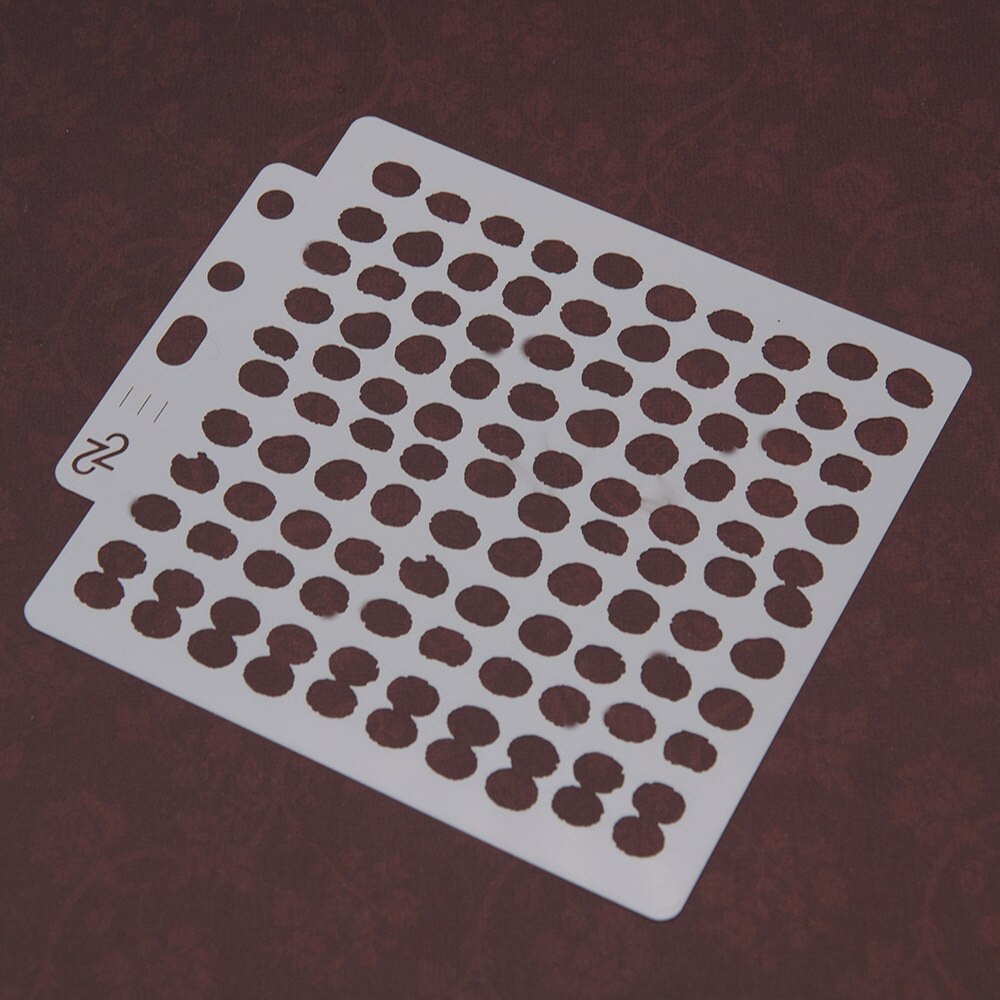 14.1cmx13cm Reusable Plastic Mandala Stencils Painting Templates for Painting DIY Art Projects(Round Dot) S111