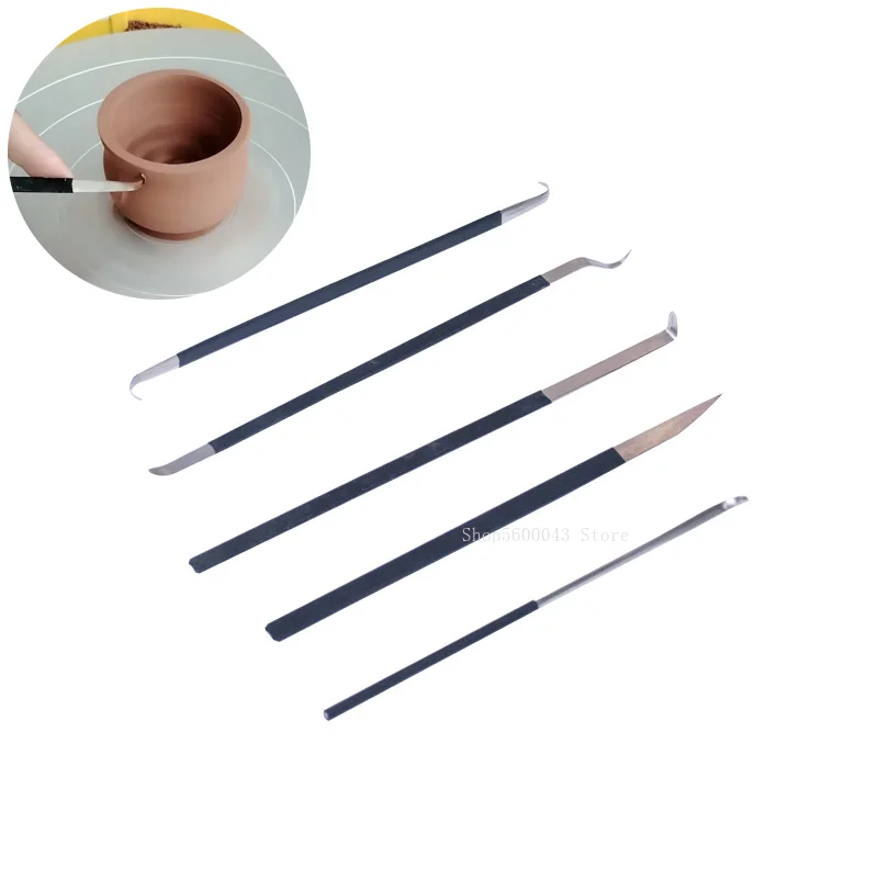 Keramik Werkzeuge Teekanne machen gebogenes Mund messer weißes Stahl messer DIY Reparatur leere Löcher und Schnitzereien Tonne Skulptur Werkzeuge