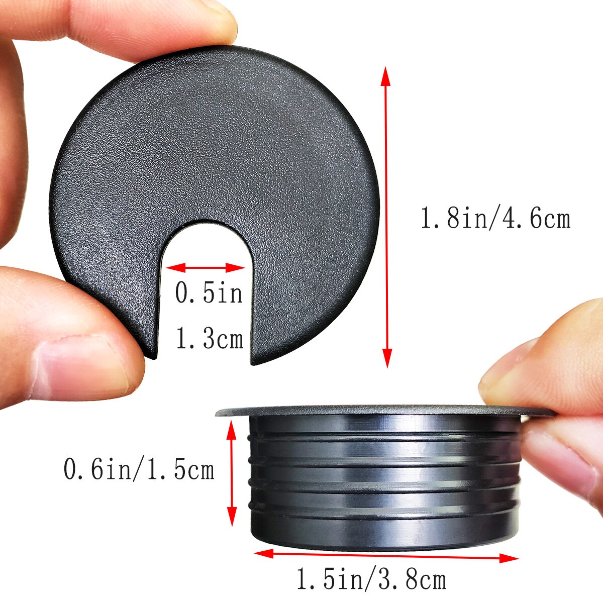 Cubierta de agujero de Cable ABS de , Pasacables de escritorio, cubiertas de orificio, ojales de plástico, tapa de mesa para organizador de cables: C