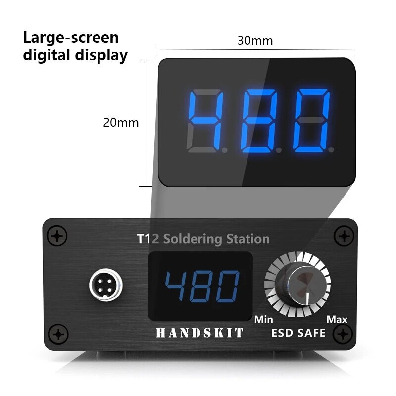 T12 Soldering Station Infrared Soldering Station Portable BGA Rework Station Welding Tools 200-450℃ with T12-K T12-BL Soldering
