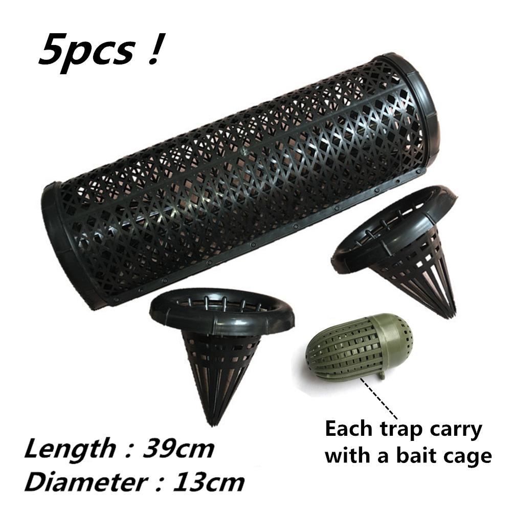 5pcs Enhanced Plastic Eel Shrimp Trap Portable Fishing Pot Convenient Practical