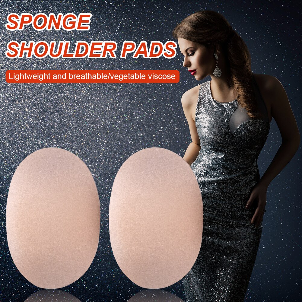 1 Pair Adhesive Shoulder Enhancer Pad Invisible Push-up Soft Foam Shoulder Push-up Cushions Reusable Self-Adhesive