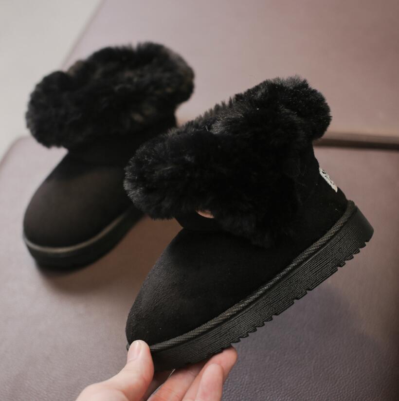 Winter Kinderen Laarzen Kinderen Mode Schoenen Baby Sport Schoenen Warme Laarzen Meisjes Enkellaarsjes Peuters Bont Pluche Sneeuw laarzen