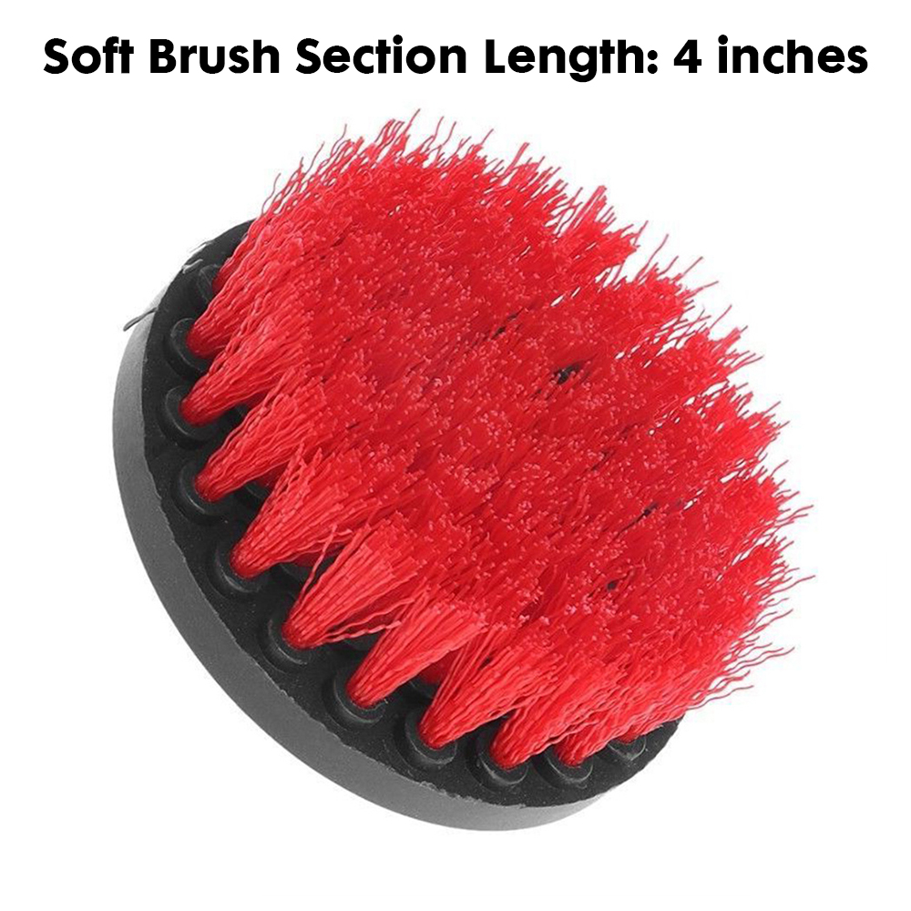 Electric Drill Brush Cleaner Kit For Cleaning Carpet Leather Glass Car Tires Upholstery Sofa Wooden Furniture Car Wash: Yellow