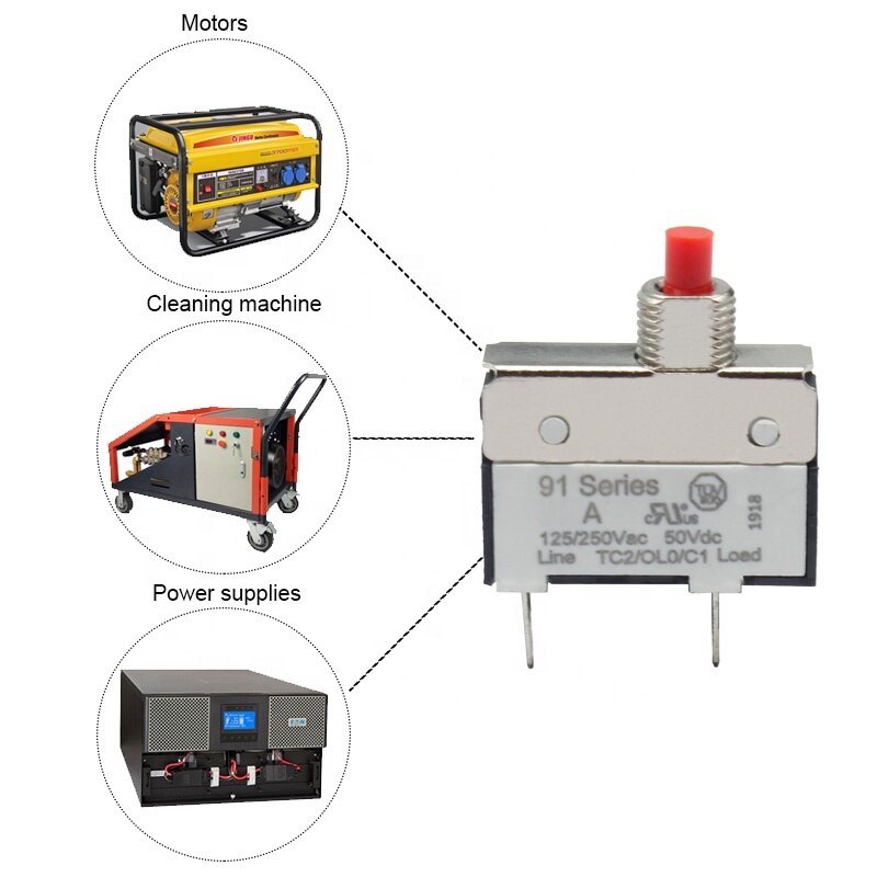Kuoyuh 91- serien mini miniatyr overbelastningsbeskytter 0.5a 1a 2a 3a 4a 5a 6a 7a 8a 9a 10a elektrisk automatisk effektbryter