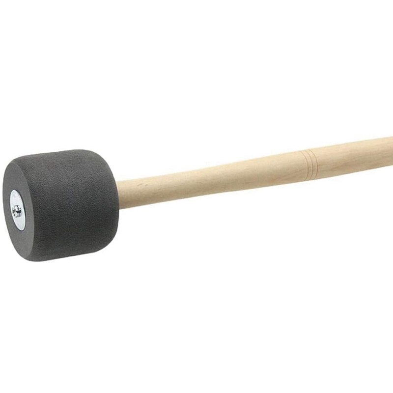 Paquet de 4 maillets pour grosse caisse bâtons maillets à Percussion avec tête en mousse EVA et manche en bois de chêne blanc pour fanfare, gris