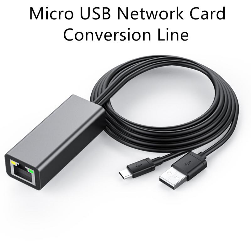 Converter Micro Usb Netwerkkaart Conversie Lijn Hd Micro USB2.0 Om RJ45 Ethernet Adapter Voor Fire Tv/Google thuis
