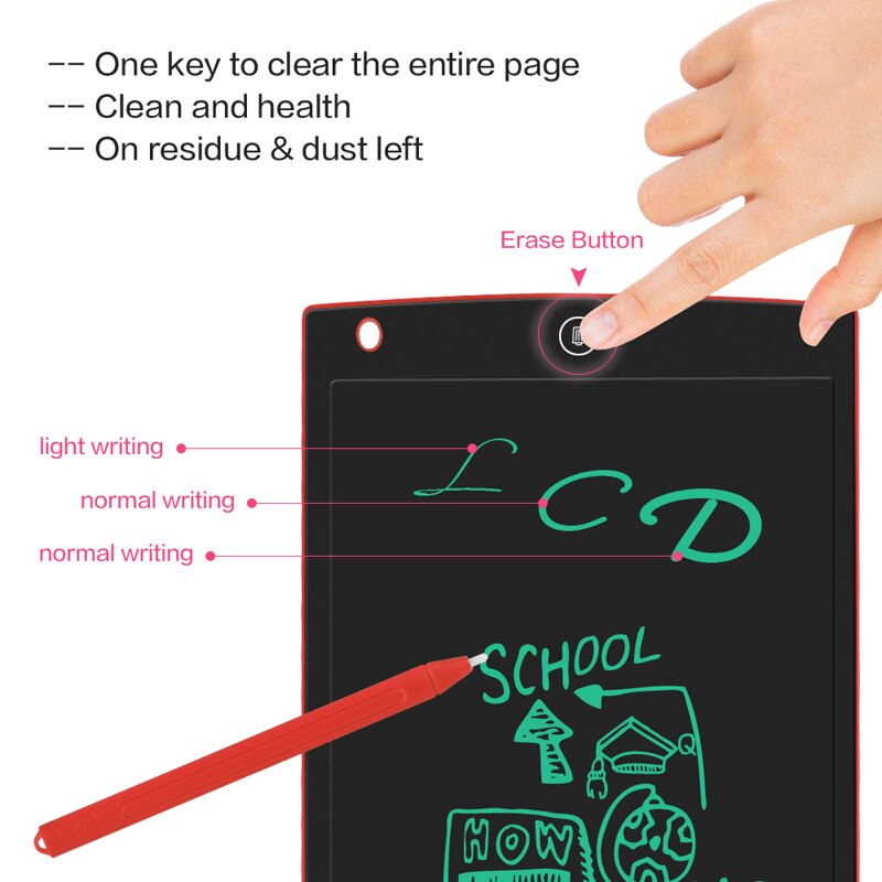Sunany 12" LCD Writing Tablet Portable ultra-thin Handwriting Pads Writing Board Message Graphics Board for Children