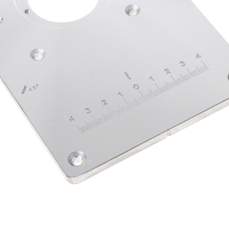 Aluminum Router Table Insert Plate w/ 4 Rings Screws For Woodworking Benches