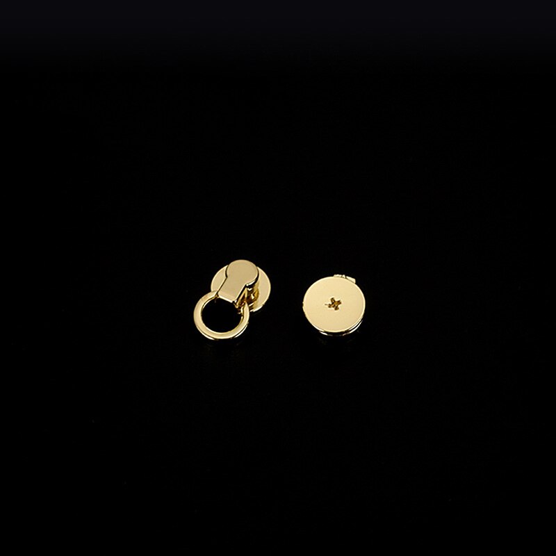 10 stk metalpose sidelille anker kile bøjle klemmer taske sidekant anker link hardware med o ringe lille taske pung: Lys guld