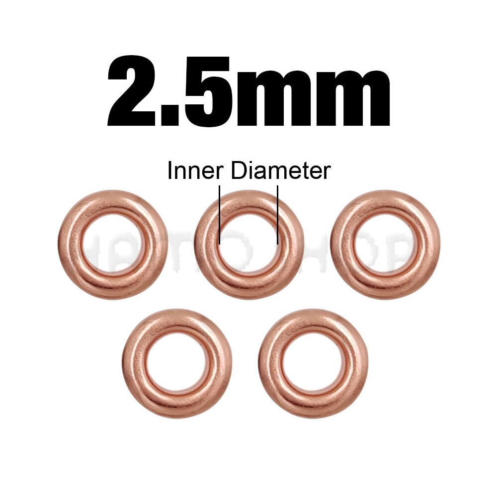 100 Uds. Ojales de Metal con agujeros de Color oro rosa con arandela para accesorios de artesanía de cuero Diy zapatos cinturón gorra bolsa etiquetas ropa: Cobre envejecido