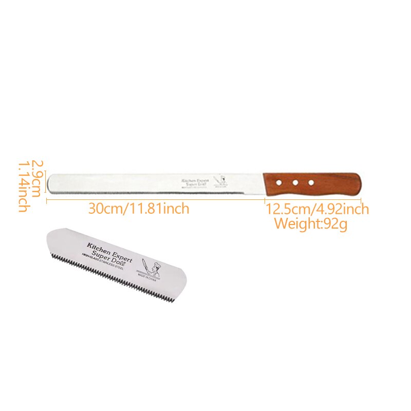 8/10/12/14 Inch Best Serrated Bread Knife Cake Cutting Knife Long Baguette Cutter Stainless Steel Loaf/Bread Slicer/Slicing 0085: Fine tooth  12inch